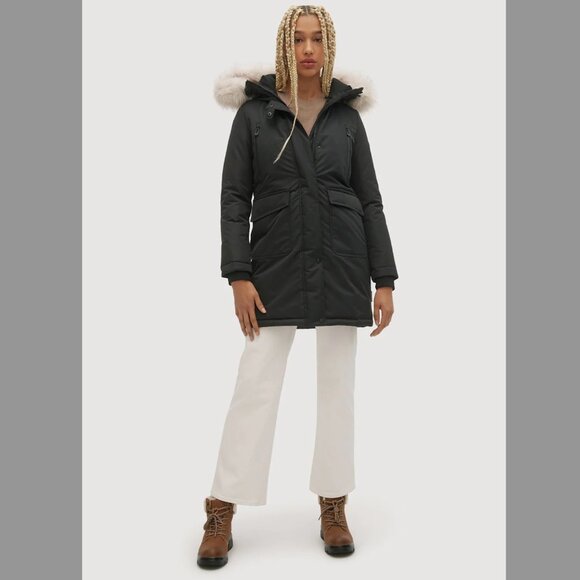 Noize Black Mid Length Parka - Picture 8 of 10